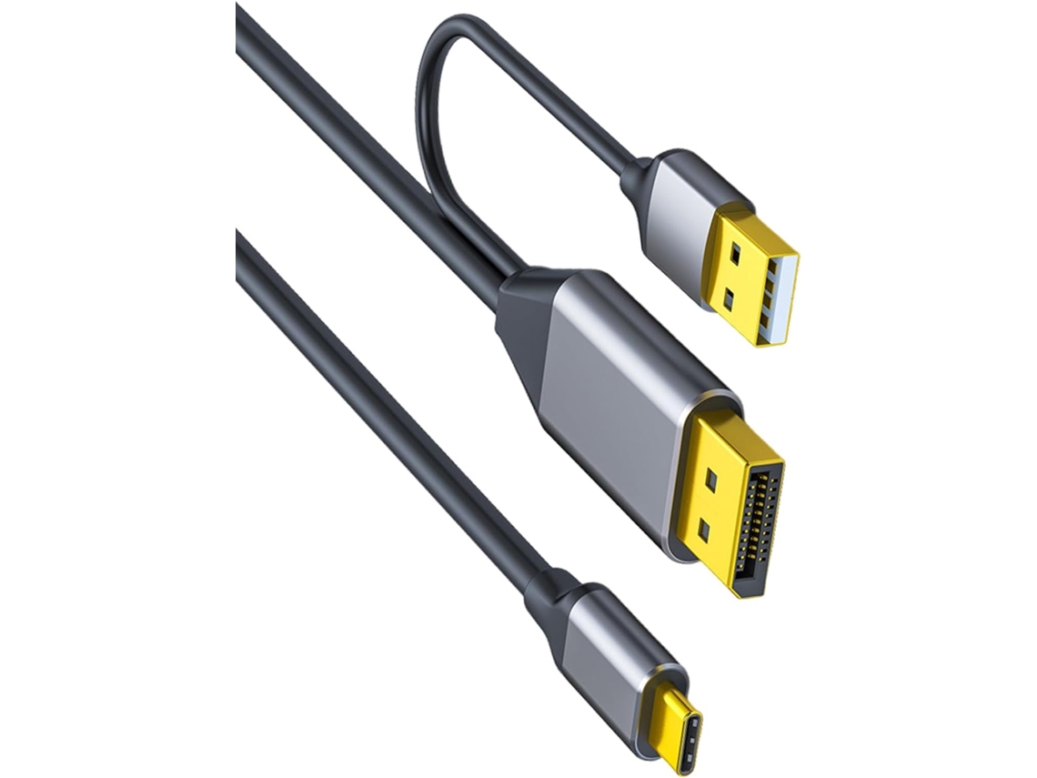 Adaptador Conversor de Monitor de Computador Usb c para Displayport 4k 60hz SFUSHOS