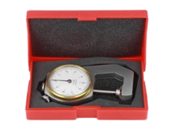 Medidor de espessura portátil de prata, ferramenta de precisão para medir joias e couro, 0-20 mm