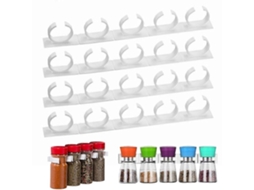 Prateleira para Especiarias, Clipe de Plástico para Porta de Armário, Ganchos para Pote de Especiarias, Suporte para Especiarias Slowmoose