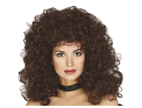 Peruca GUIRCA De Cabelo Castanho Encaracolado