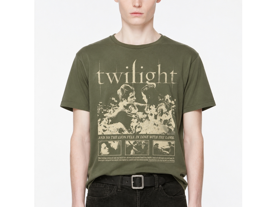 Rockinstone Twilight Plot Military Green T-shirt Size:xl