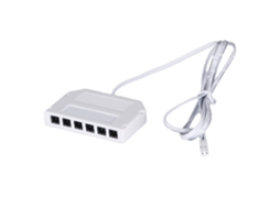 Caixa Divisora Luz Armário 6 Furos Dc12v 1m Abs Sensor Inteligente Lâmpadas Led S/MARCA