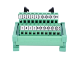 Conector de Bloco Terminal Plc Idc 20p para Trilha Din 35mm Suprimentos Elétricos