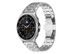 Bracelete Para Samsung Galaxy Watch Ultra - Liga De Titânio Com Fecho Borboleta (47mm) - Prateada