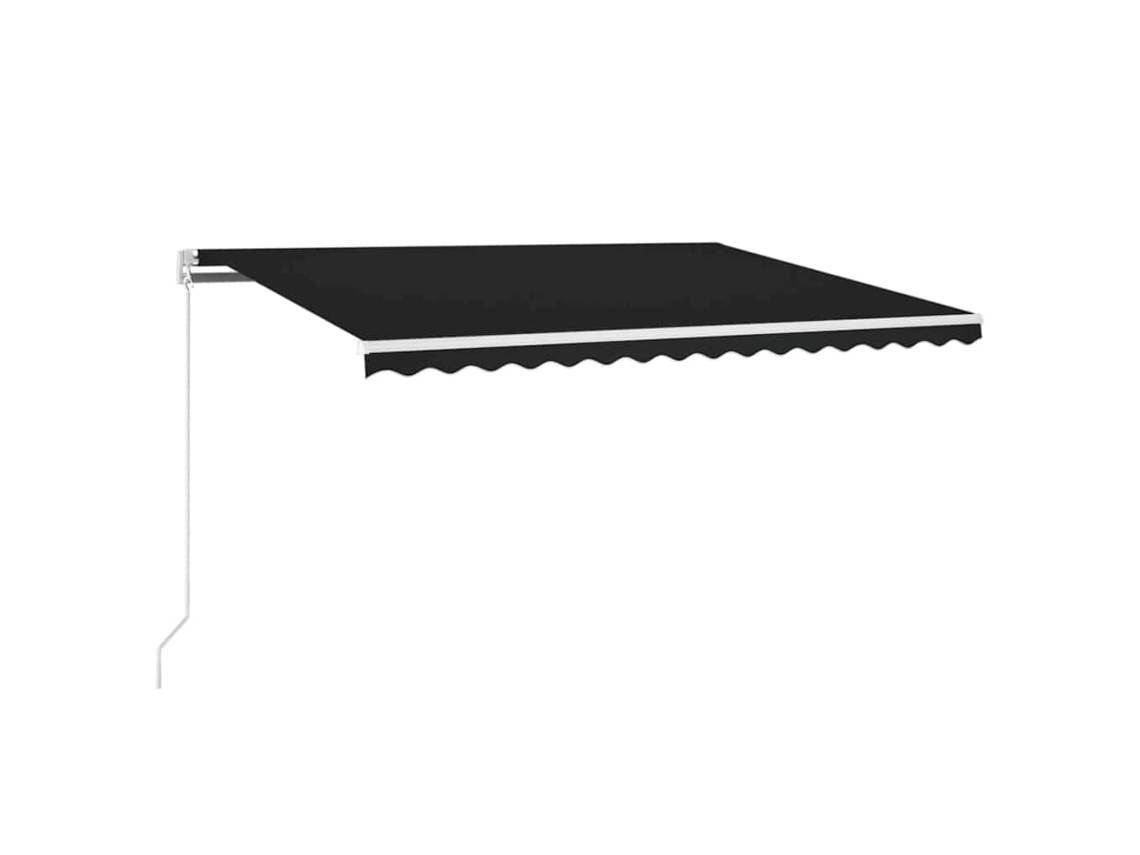 Toldo retrátil VIDAXL Anthracite Alumínio (450x300 cm)