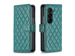 Capa De Couro Dobrável Com Estampa De Diamante Para Celular Samsung Galaxy Z Fold7