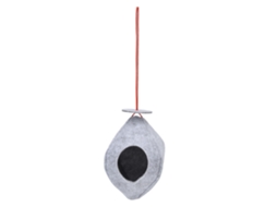Comedouro de Tricô com Telhado Domo para Pássaros Jardim Cinza