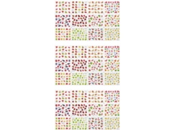 Adesivos De Unhas Elegantes Com Frutas, 3 Folhas Decorativas Leves