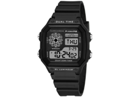 Reloj Hombre Panars Multifunción Luminoso Impermeable Correa De Pu Plástico Gris