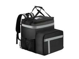 Mochila Térmica Impermeável Para Entregas, Em Tecido Oxford, Com Grande Capacidade, Ideal Para Transportar Pizzas. Preta.