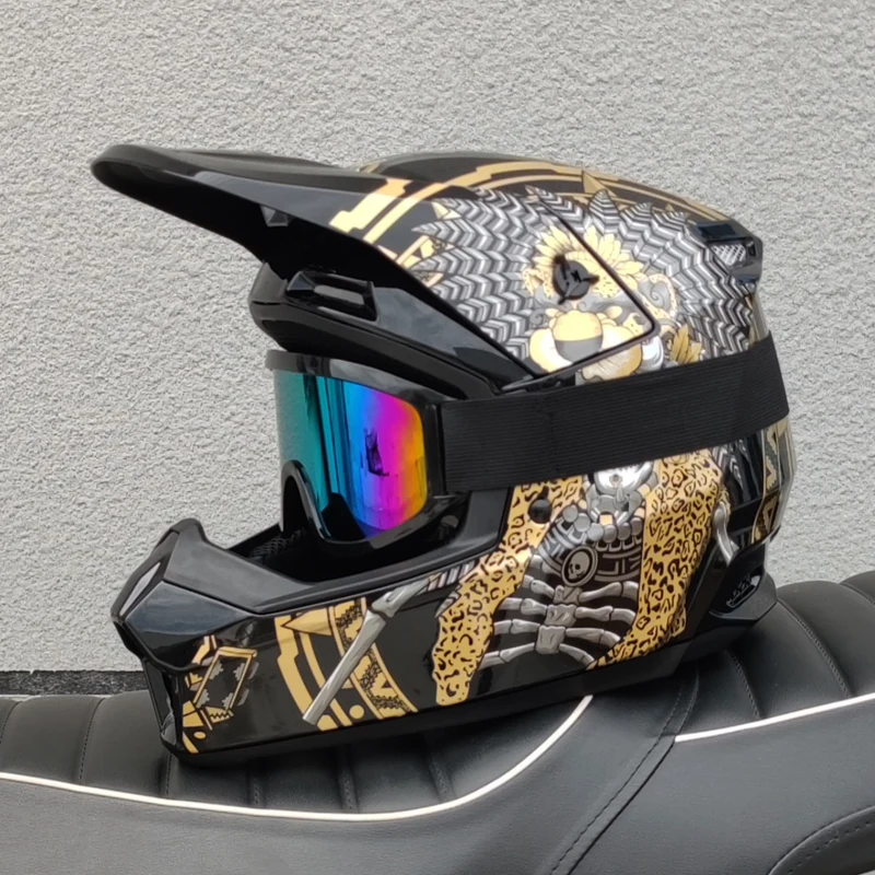 Capacete Universal Para Motocross Com Certificação (l)dot Para Adultos E Adolescentes.