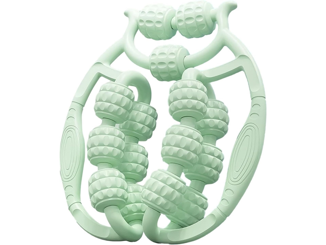 Massageador Manual Com Rolos Para Pernas Braços E Relaxamento Muscular