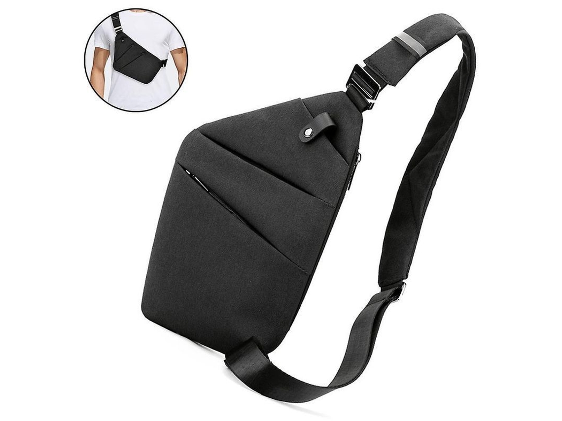 Mochila Bandolera Antirrobo Impermeable Para Homens E Mulheres Com Cremalheira De Metal E Cinto Reflexivo