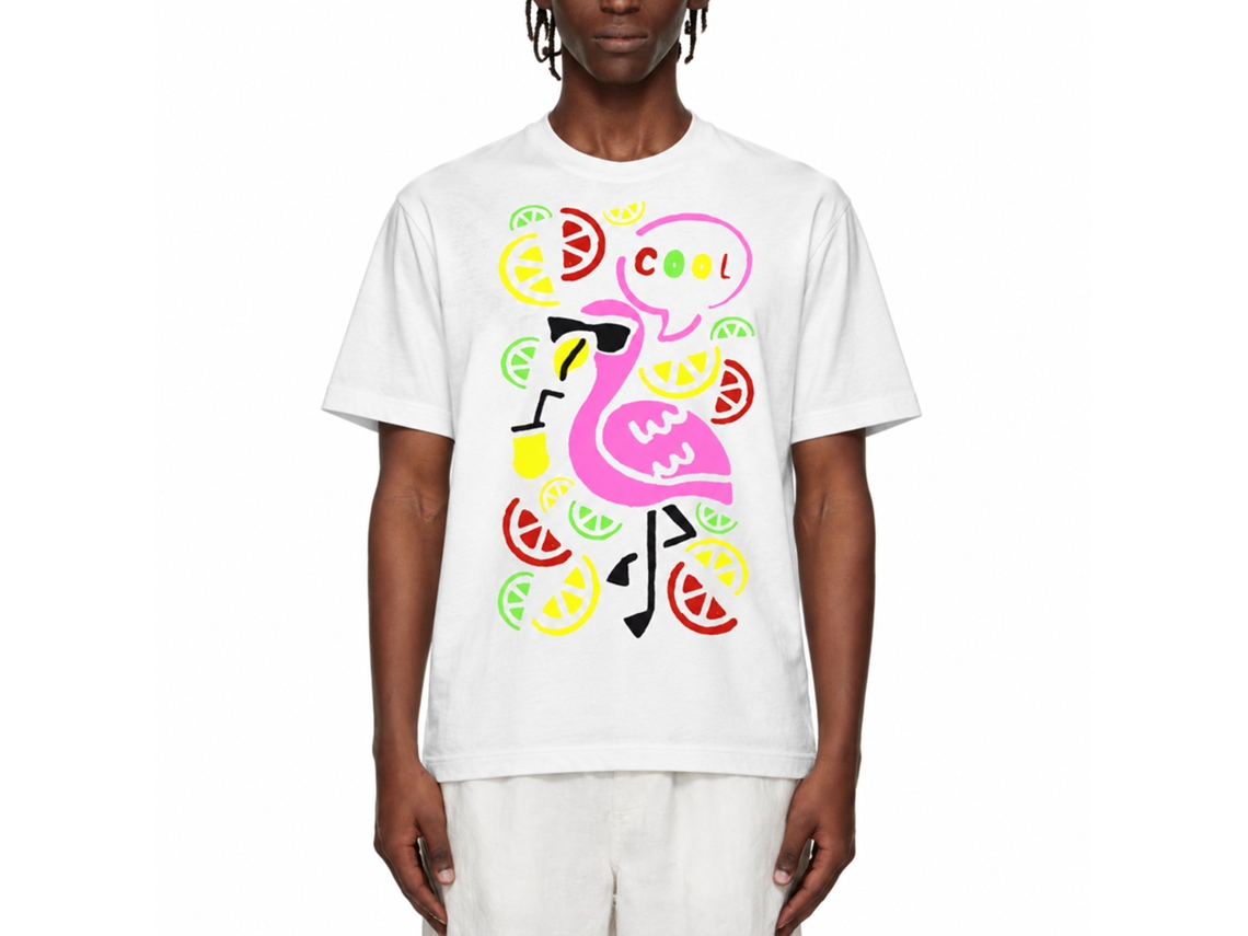 Camiseta infantil e adulta Rockinstone Cool Flamingo Stencil Silly Things com design exclusivo e exclusivo.