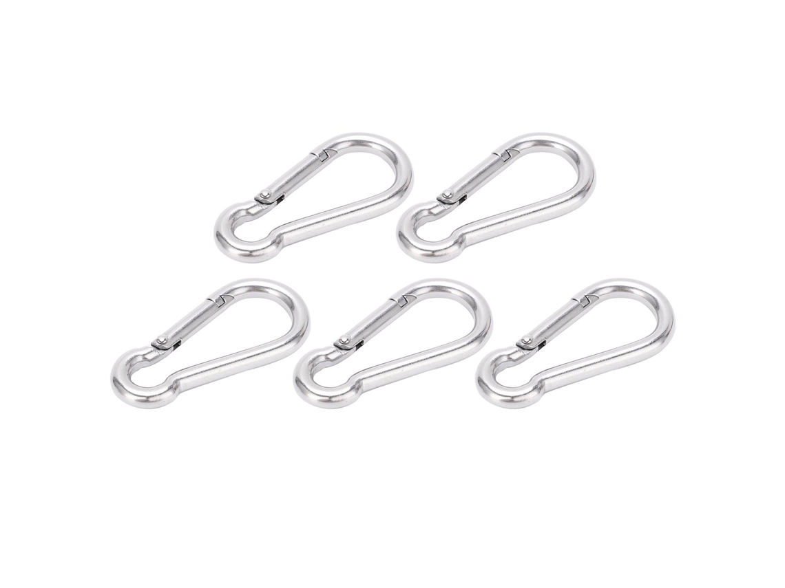 5pcs Mosquetão Aço Inoxidável 50mm para Rede Cão