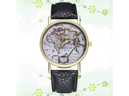 Reloj De Cuarzo Con Correa De Cuero Pu Zhoulianfa Unisex Para Parejas (negro)