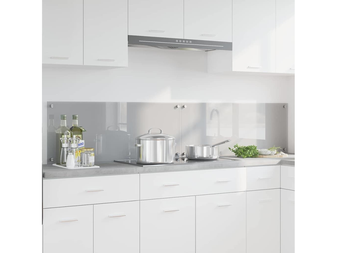 Vidaxl Painel De Cozinha 2 Unid. Cinzento-claro 100 X 40 Cm