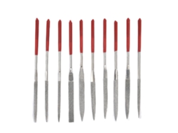 Conjunto De 10 Limas De Agulha Dura E Resistente Com Cabo Confortável 5x180mm Para Joiaria E Gravura