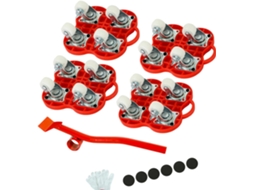 Trilhos deslizantes de perfil baixo, sistema de 5 pontos com design antiderrapante para movimentação de objetos.
