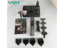 Conjunto de Máquina de Cortar Cabelo Multifuncional, Lavável com Água, de Alta Velocidade e com Visor Digital 6 em 1. MDUG