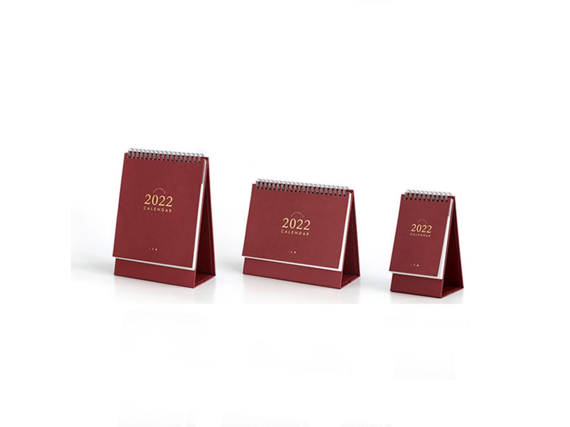 Calendário De Escritório Simples, Elegante, Texturizado, Design Clássico, Multifuncional, Memorando, 2022, Vermelho, Grande