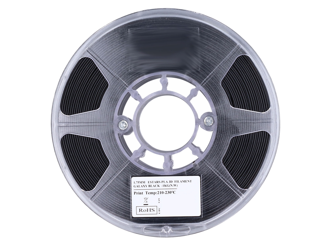 Filamento PLA 1.75mm Brilho Noturno Preto | S/MARCA