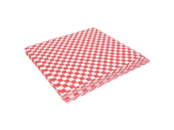 2026-100 Folhas De Papel Para Envolver Comida, Anti-gordura, Repelente De Gordura, Para Sanduíches E Cestas, Vermelho E Branco, 26x26cm Rojo Blanco