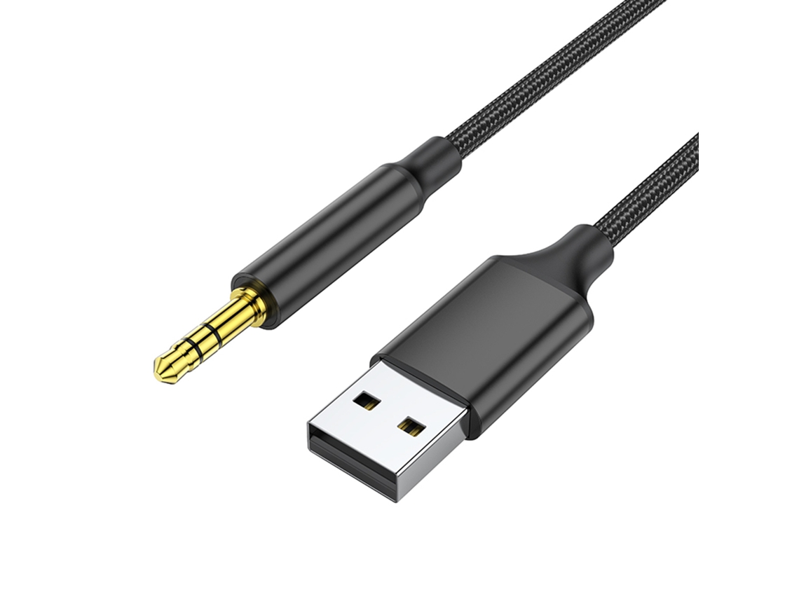 Adaptador Usb Macho para Conector de Áudio 3,5 Mm Fone Ouvido, Cabo Hi fi Alto falante e Computador. AQUAFORGE