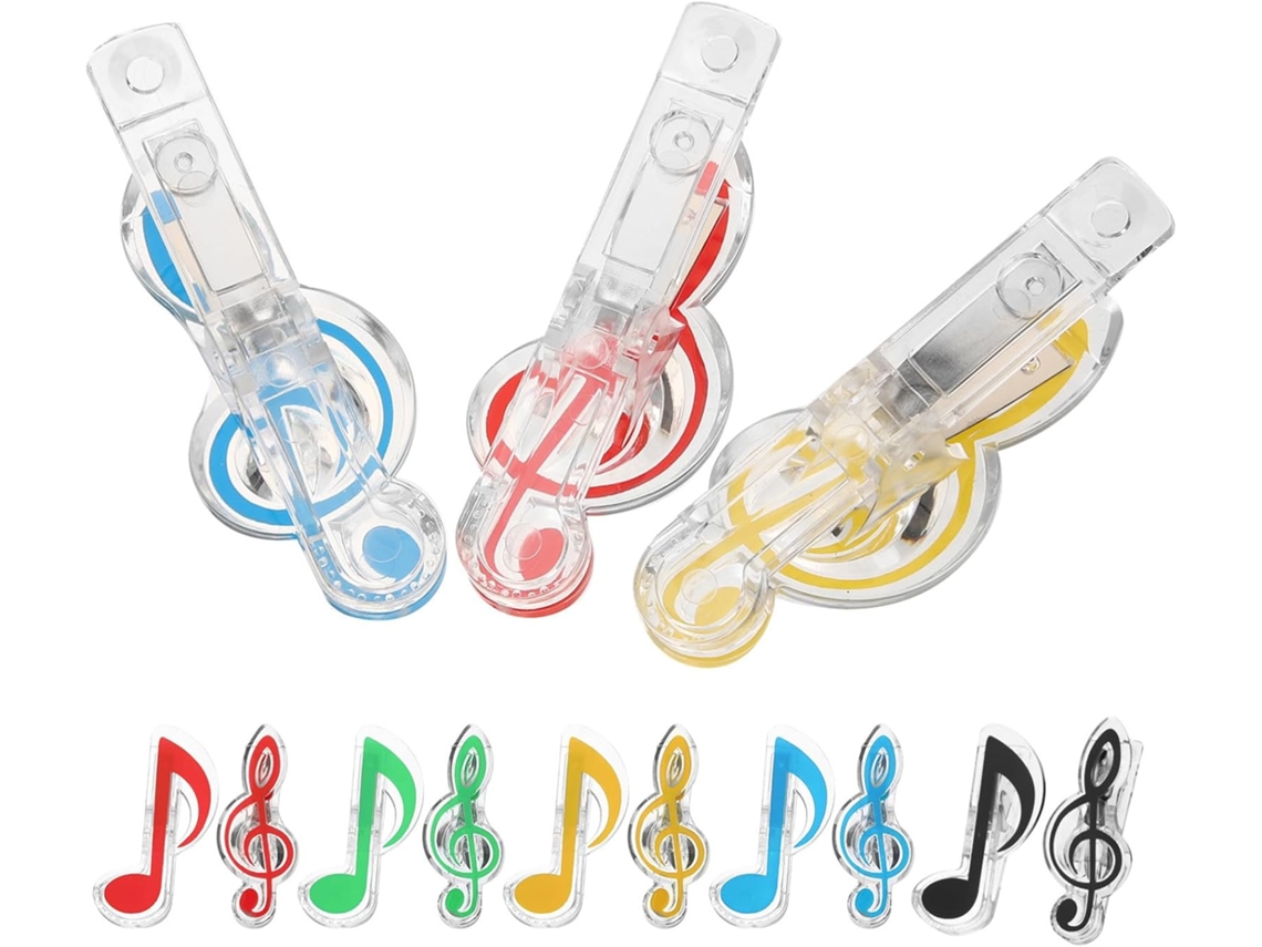 Holibanna 20-Paper Clips Partituras Musicais Acessório Prático Livros, Suporte Leve Em Abs Partituras