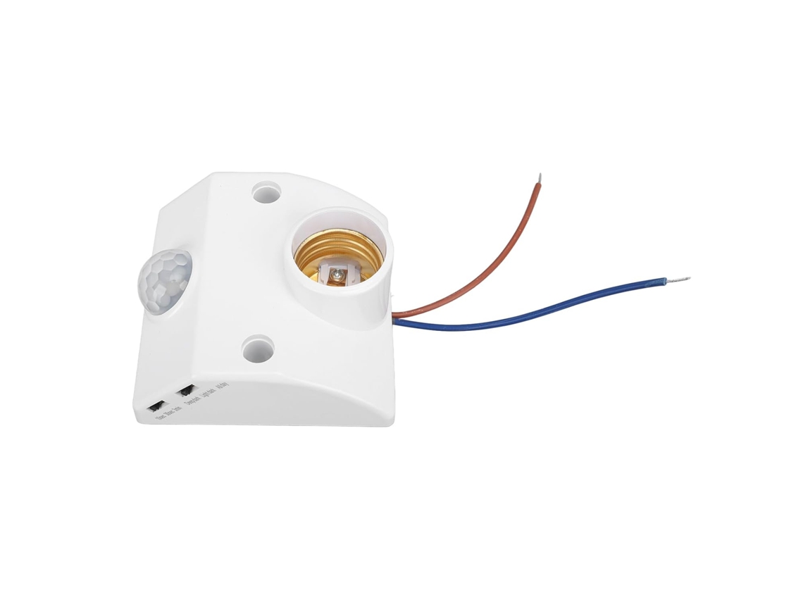 Soquete Para Lâmpada Com Sensor De Movimento E27, Controle Iluminação,