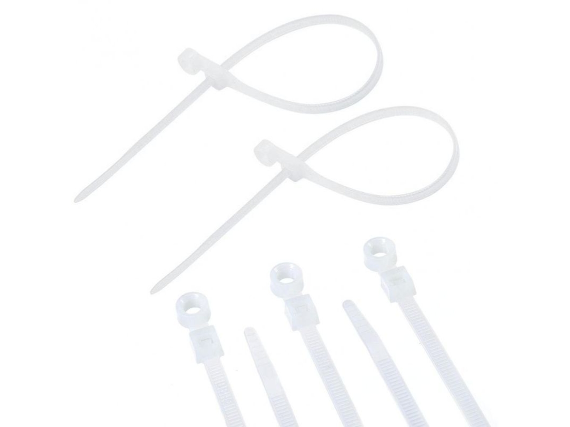2026 cinturões de Cabo com Parafusos de Bloqueio Automático de Nylon Plástico Multiusos 100/250 Peças 100 Unidades 3x100mm Blanco