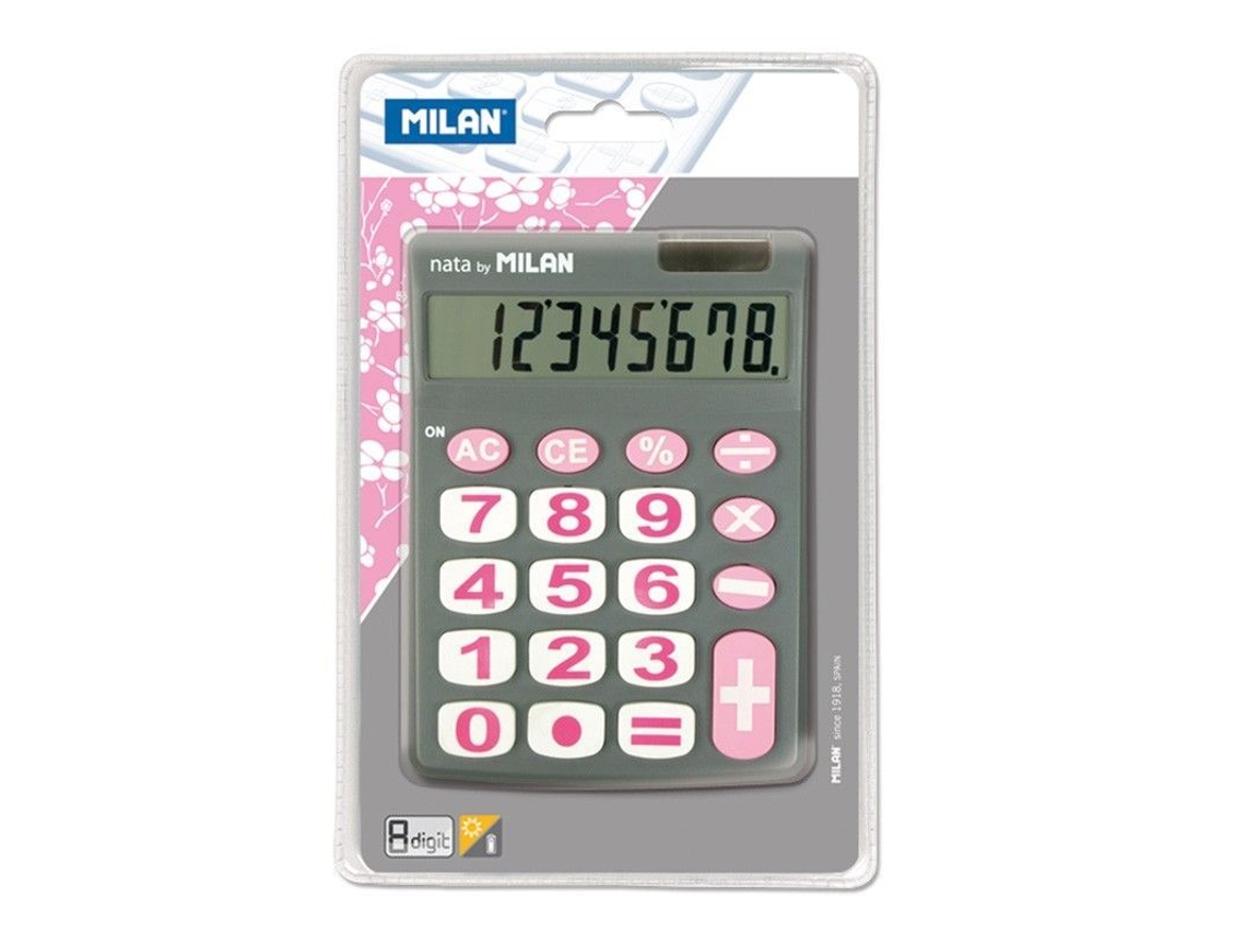 MILAN Calculadora Cinzento Médio 8 Dígitos