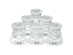Conjunto De 6 Portavelas De Vidro Transparente Com Diâmetro 2.4cm Para Velas Tealight