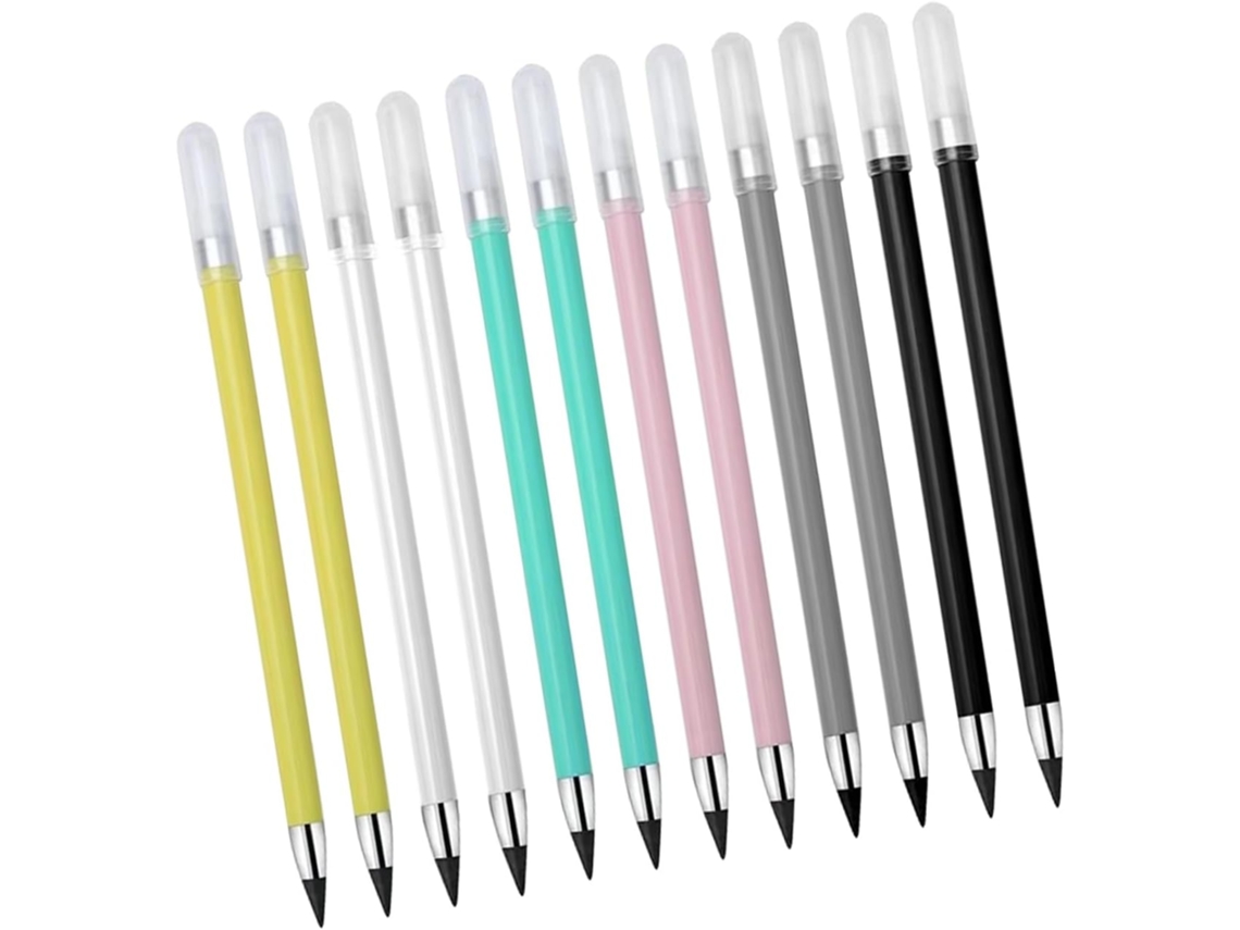 12 Pièces Crayons Sans Ere Éternels Résistants Pour Dessin Et