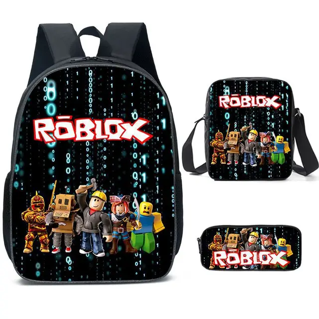Mochila Escolar, 3 Peças, Desenho Animado, Estudantes AQUAFORGE