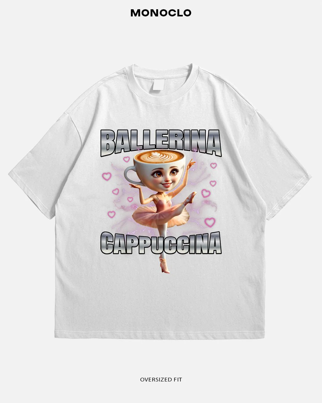 T-shirt Rockinstone Monoclo Ballerina Cappuccina #2 White(2xl)