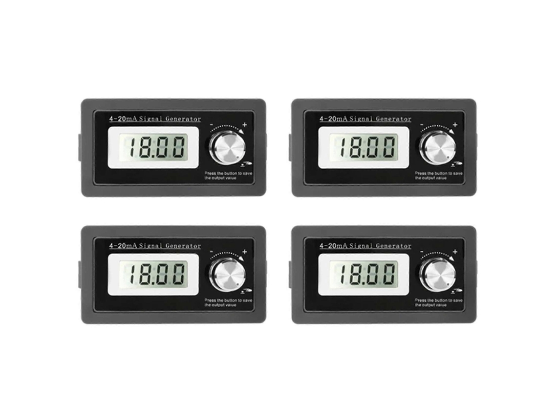 4x 2-wire 4-20ma Current Signal Generator Panel-mounted Current Loop Generator 4 To 20ma Simulator High Precision