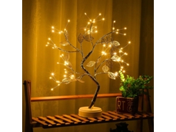 Árvore De Luzes Led, Com 72 Leds, Luzes Noturnas, Galhos Ajustáveis, Design De Árvore Arame Cobre Para Decoração Festas Casamento E Presentes Natal