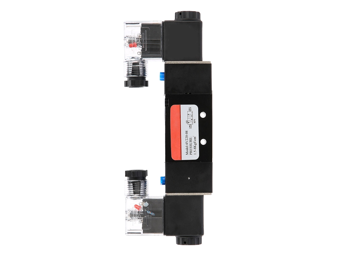 Válvula Eletromagnética G1/4" Laxiscreed 2 Posições, 5 Vias, Pilotada Para Automação E Controlo Pneumático