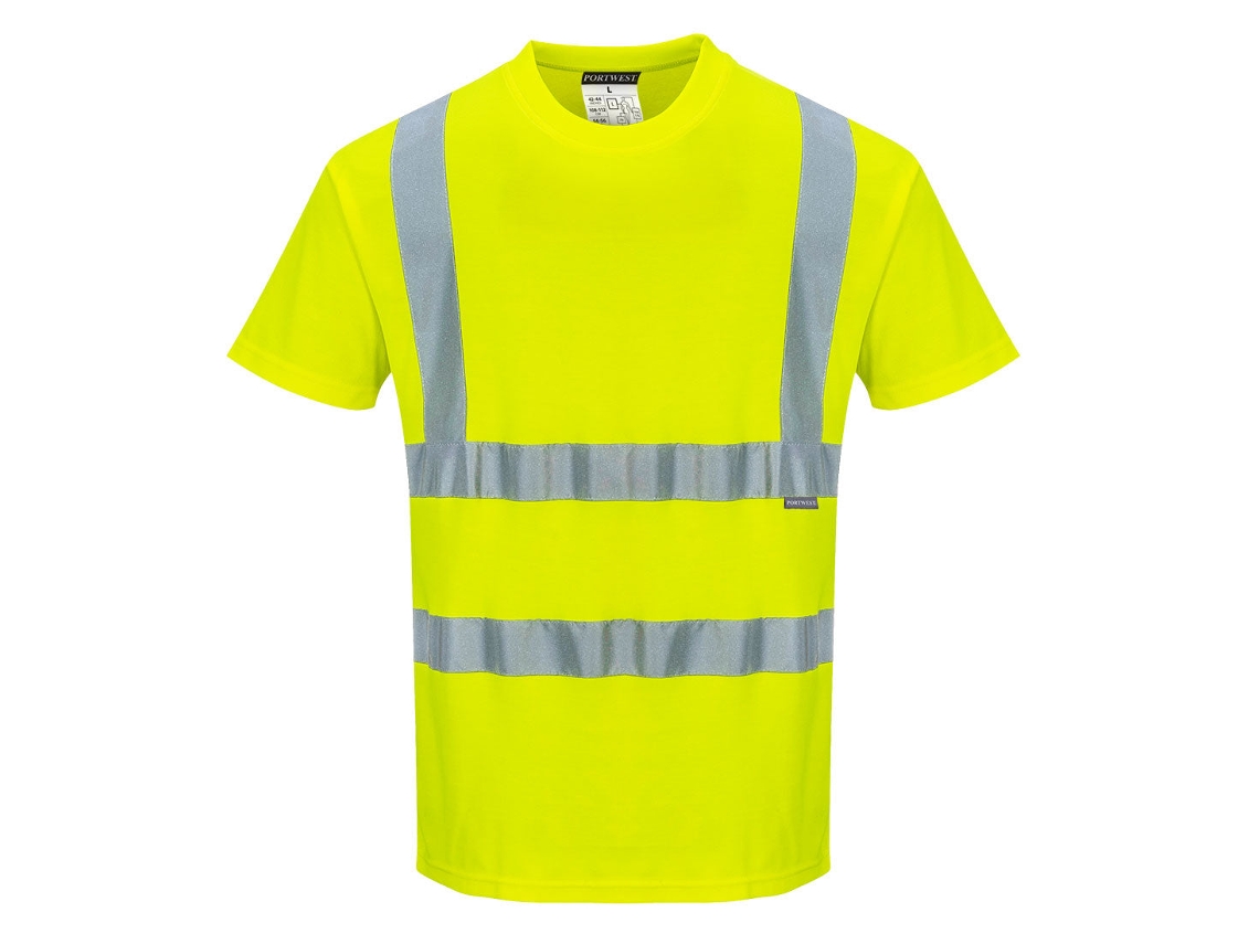 Camiseta De Manga Curta Cotton Comfort Conforto E Estilo / Amarelo / M Portwest