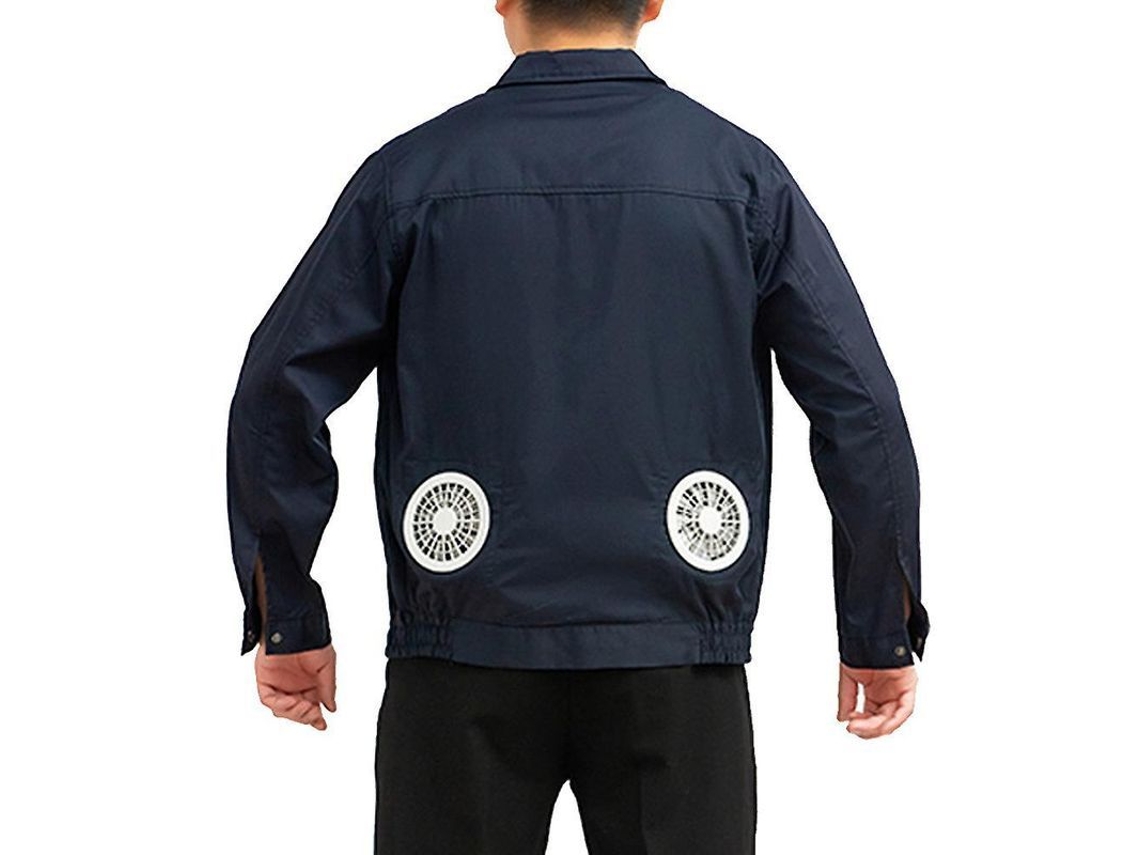 2026 chaqueta Ventiladora para Exterior Verano Traje Aire Acondicionado para Trabajo de Construcción Sdb Azul XL