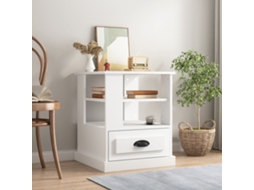 Vidaxl Mesa De Apoio 50x50x60 Cm Derivados De Madeira Branco