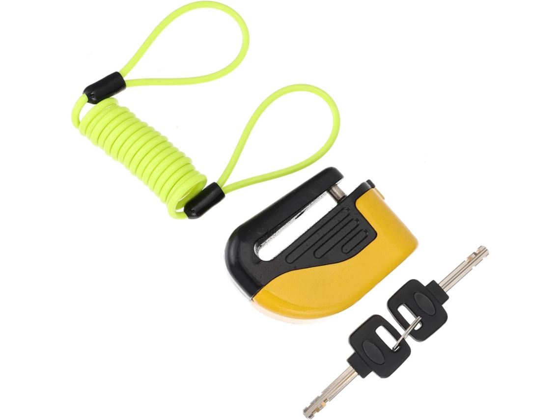 Callaron Antivol De Vélo Alarme Integrado, Verrou En Acier Et Plastique, Design Compact Jaune, 2 Clés