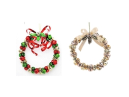 Conjunto De 2 Peças De Guirlanda Natalina Criativa Com Pingente De Sino De Natal Em Ferro Forjado Para Decoração De Natal. Hengjian