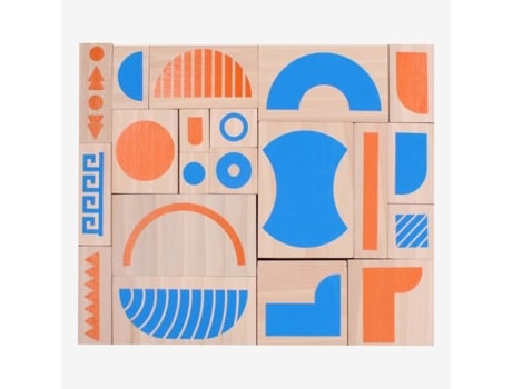 Tampons Sodertex L740200 20 Peças Madeira E Borracha Para Crianças A Partir De 3 Anos