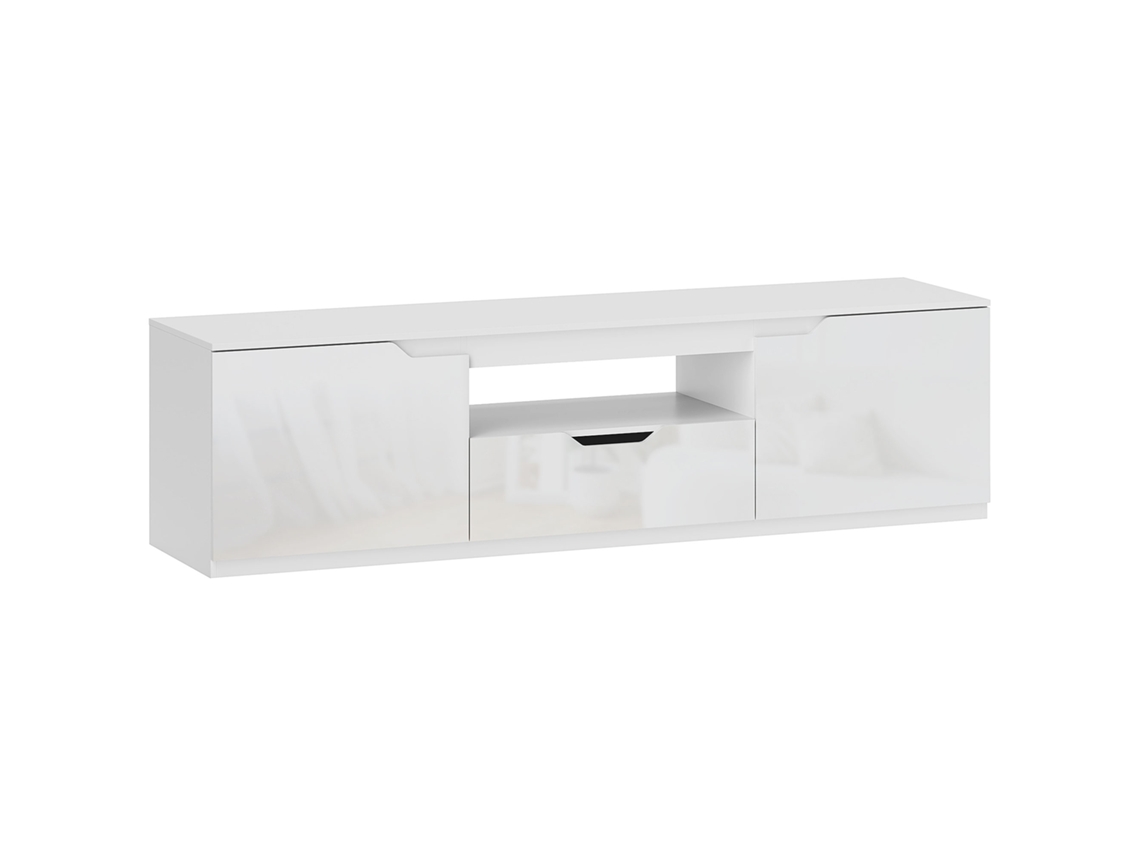 Armário Tv Branco 160cm, 2 Portas, Gaveta, 65". Ge