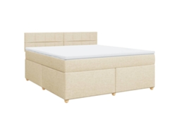 Box Spring Bed, Box Spring Beds Vidaxl Creme Tecido (180 X 200 Cm)