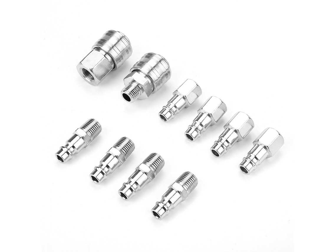 Conector Rápido Pneumático 1/4" Bsp 1 Via 10pcs