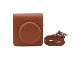 Funda Para Cámara Instantánea Con Correa Mini 99 De Cuero Pu Retro Bolsa Protectora Marrón