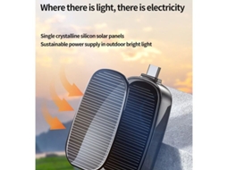 Jq-002 Mini Carregador Solar Portátil De 1200mah Com Porta-chaves, Compacto, Para Uso Externo Em Parques De Campismo E Actividades Ao Ar Livre